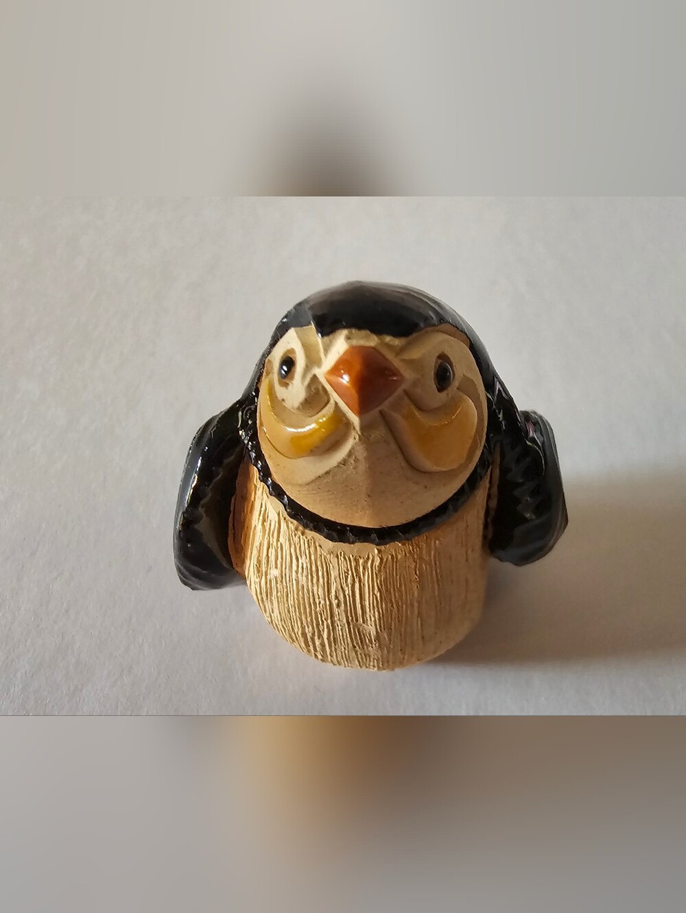 Vintage Artesania Rinconada #167 Pudgy Penguin Figurine Handcrafted Uruguay